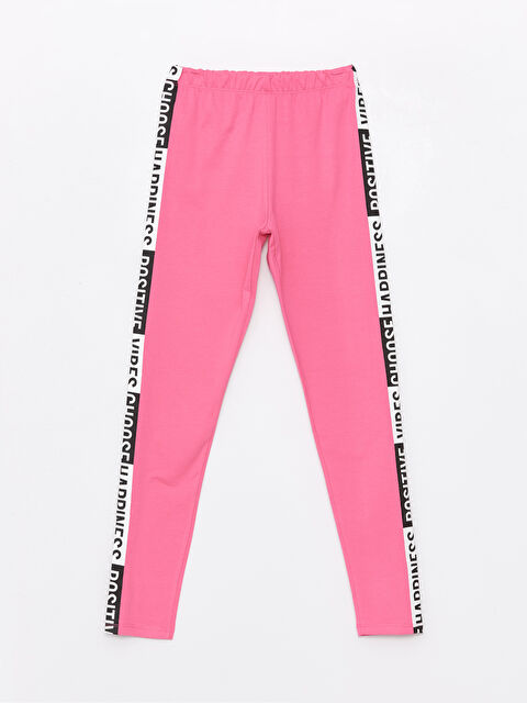 LCW Kids Beli Lastikli Baskılı Kız Çocuk Tayt - S47347Z4-MRK