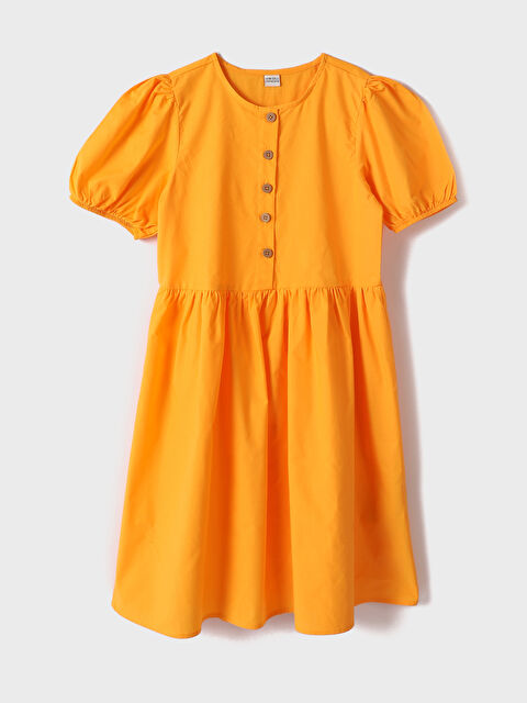 LCW Kids Crew Neck Printed Short Sleeve Girls' Dress - S47827Z4-FMA