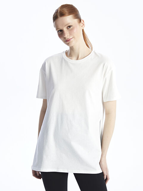 XSIDE Bisiklet Yaka Düz Kısa Kollu Kadın Tişört - S47854Z8-Q6K