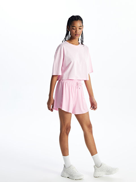 XSIDE Kadın Beli Lastikli Düz Şort - S47869Z8-YAS