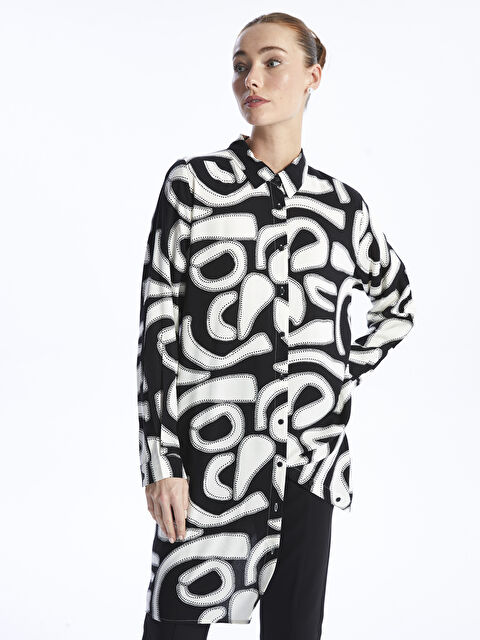 LCWAIKIKI Classic Patterned Long Sleeve Women's Shirt Tunic - S47910Z8-VE4