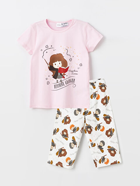 LCW Kids Crew Neck Harry Potter Printed Girls' Pyjama Set - S47940Z4-FXK