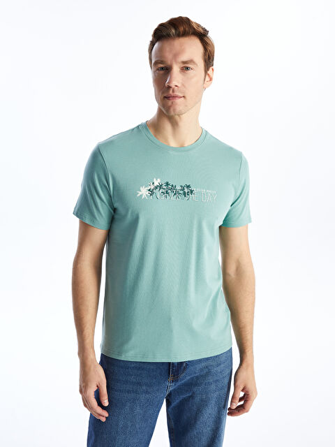 SOUTHBLUE Bisiklet Yaka Kısa Kollu Baskılı Penye Erkek Tişört - S47954Z8-QND