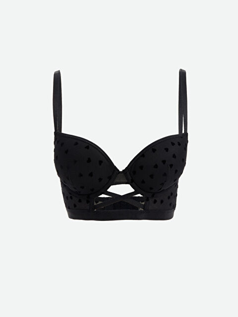 LCW DREAM Balenli Dolgusuz Desenli Fantezi Tişört Sütyen - S48006Z8-CVL