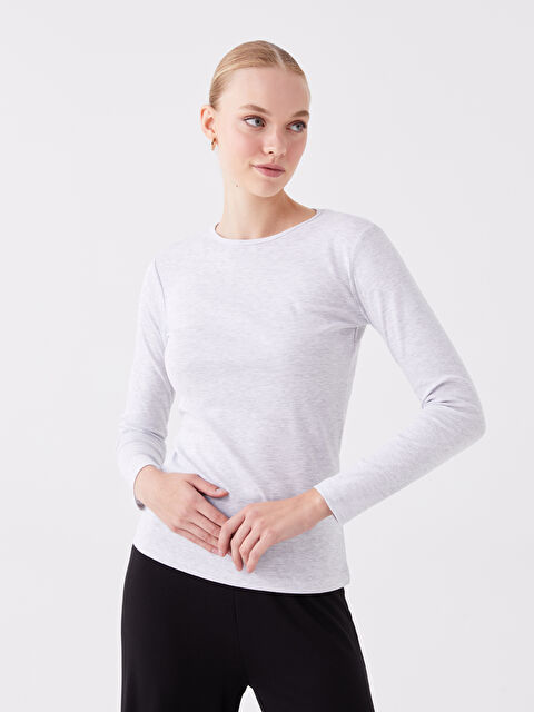 LCWAIKIKI Basic Crew Neck Plain Long Sleeve Women's T-Shirt