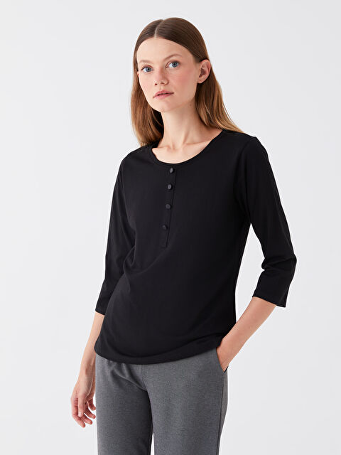 LCWAIKIKI Basic Kadın Bisiklet Yaka Düz Bluz - S48271Z8-CVL