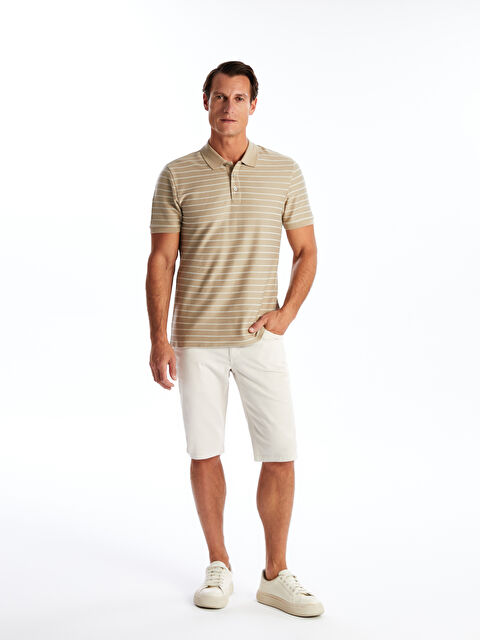 LCWAIKIKI Classic Slim Fit Gabardin Erkek Bermuda Şort - S48371Z8-FZJ