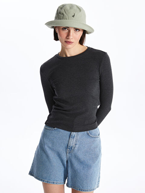 LCW Vision Crew Neck Plain Long Sleeve Women's T-Shirt - S48404Z8-L8N