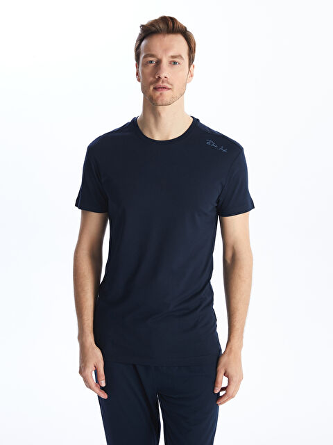 LC WAIKIKI Crew Neck Short Sleeve Men's Pyjama Top - S48416Z8-RFF