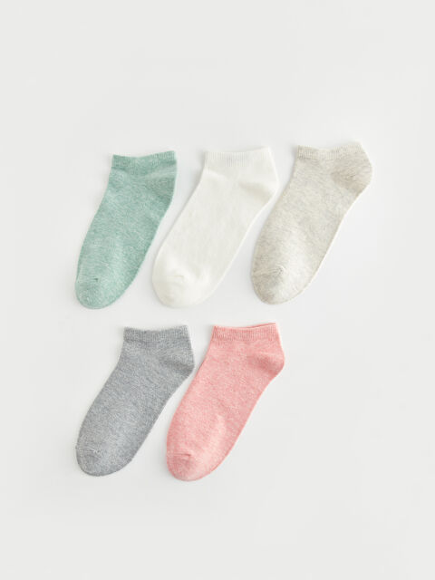LCW DREAM Kadın Düz Patik Çorap 5'li - S48423Z8-LAF