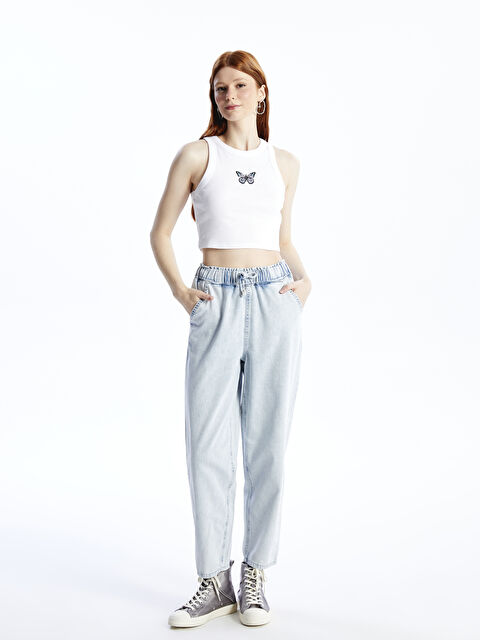 XSIDE Elasticated Waist Balloon Fit Women's Jeans - S48482Z8-S1D