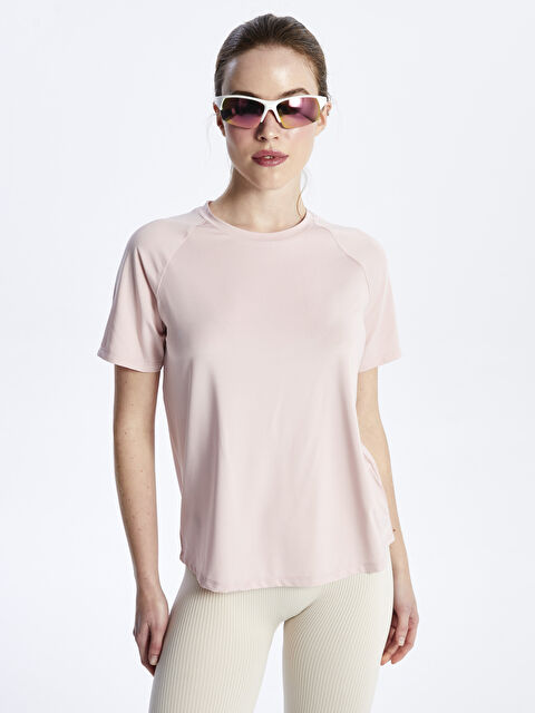 XSIDE ACTIVE Crew Neck Reflective Printed Short Sleeve Women's Sports T-Shirt - S48522Z8-VEF