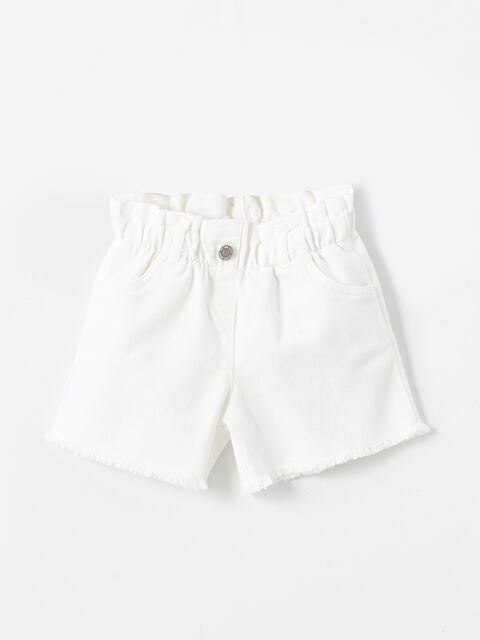 LCW Kids Beli Lastikli Basic Kız Bebek Şort - S48695Z1-FDU