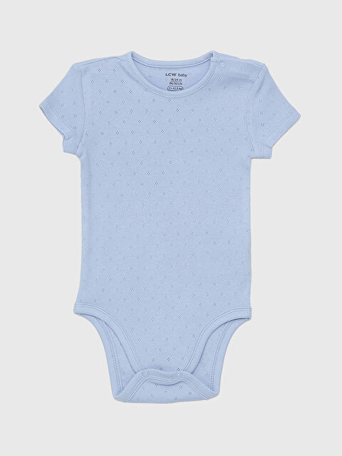 LCW baby Kısa Kollu Erkek Bebek Çıtçıtlı Body
