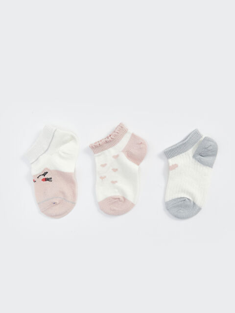 LCW baby Chaussettes de Cheville Imprimées pour Bébés Filles Lot de 3 Pièces - S48874Z1-E5Y