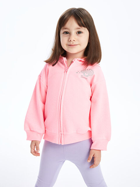 LCW Kids Sweat-shirt à Manches Longues à Capuche pour Filles Bébé avec Fermeture Éclair - S48944Z1-V0D