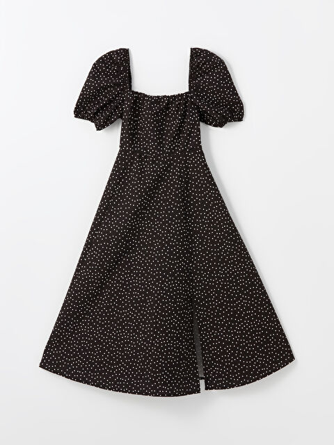 XSIDE Square Collar Polka Dot Short Sleeve Women's Dress