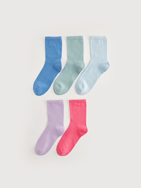 LCW DREAM Kadın Düz Soket Çorap 5'li - S49142Z8-GQW