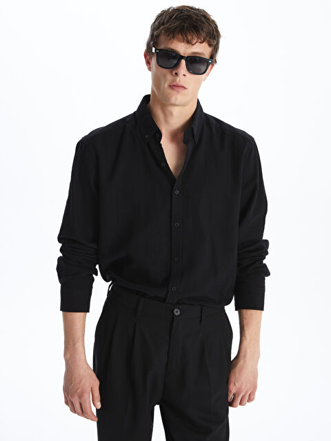 SOUTHBLUE Cămașă Regular Fit cu Mânecă Lungă din Amestec de In pentru Bărbați - S49275Z8-CVL