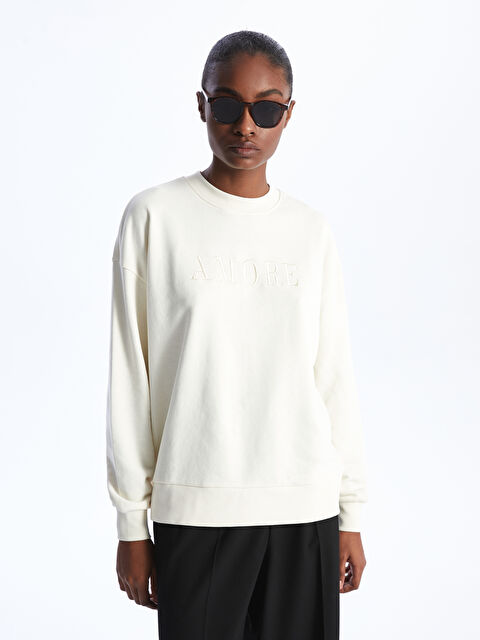 LCW Vision Crew Neck Oversize Women's Sweatshirt - S49287Z8-FES
