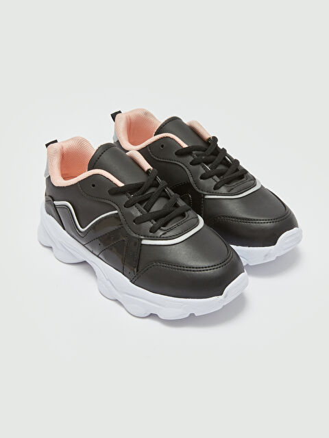 LCW STEPS Bağcıklı Baskılı Kız Çocuk Aktif Spor Ayakkabı - S49290Z4-RQL