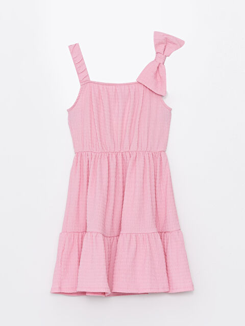 LCW Kids Kare Yaka Kız Çocuk Elbise - S49540Z4-FLY