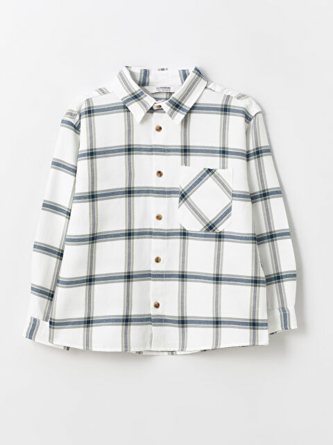 LCW Kids Relaxed Fit Plaid Boys' Shirt - S49598Z4-LME