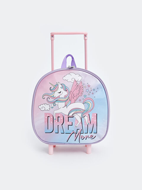 LCW ACCESSORIES Baskılı Kız Çocuk Çekçekli Çanta