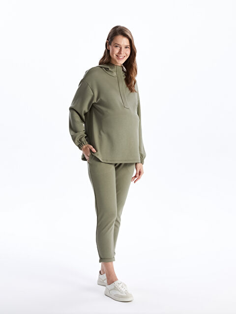 LCWAIKIKI Maternity Beli Lastikli Karın Panelli Hamile Eşofman Altı - S49918Z8-S9N