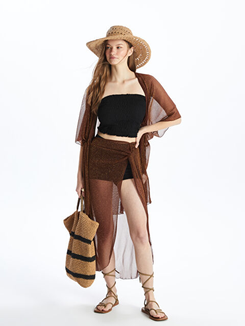 LCW DREAM Beli Lastikli Simli Kadın Pareo - S49980Z8-VKH