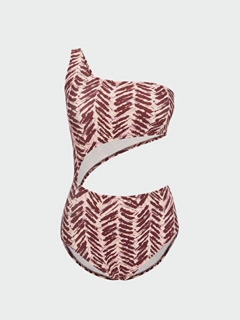 LCW DREAM UV Korumalı Tek Omuz Desenli Pencere Detaylı Kadın Mayo - S49986Z8-LQY