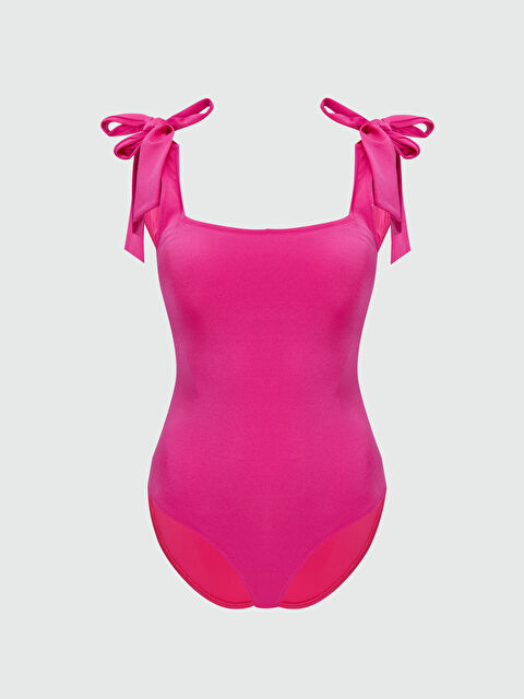 LCW DREAM UV Korumalı Kadın Kare Yaka Düz Mayo - S4AA09Z8-PU3