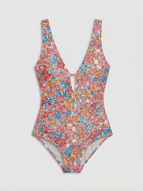 LCW DREAM UV Korumalı Çiçekli Kadın Mayo