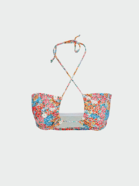 LCW DREAM UV Korumalı Çiçekli Bağlama Detaylı Kadın Bikini Üst - S4AA13Z8-F9C