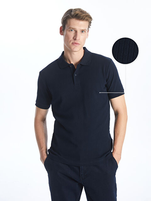 LCWAIKIKI Classic Polo Yaka Kısa Kollu Erkek Dokulu Tişört - S4AA67Z8-RFH