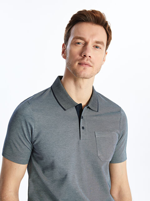 LCWAIKIKI Classic Polo Yaka Kısa Kollu Penye Erkek Tişört - S4AA99Z8-MLC