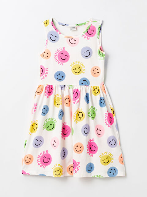 LCW Kids Crew Neck Girls' Dress - S4AB90Z4-LU8