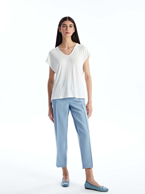 LCW Modest Elasticated Waist Relaxed Fit Women's Trousers - S4AE91Z8-R0T