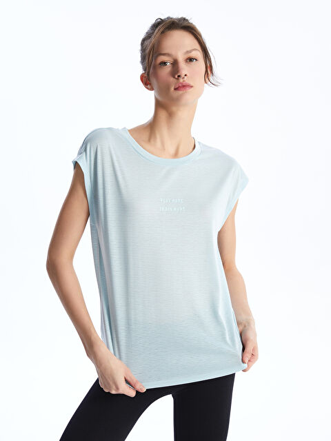 XSIDE Crew Neck Printed Short Sleeve Women's T-Shirt - S4AF91Z8-Y0Z