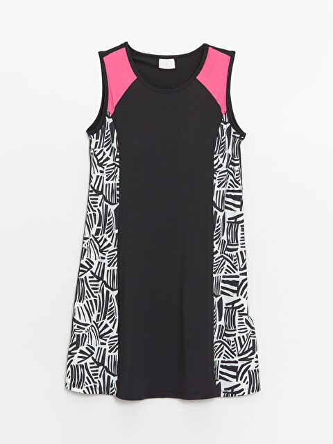 LCW DREAM Bisiklet Yaka Desenli Kadın Yüzme Giyim Üst - S4AG04Z8-LQJ