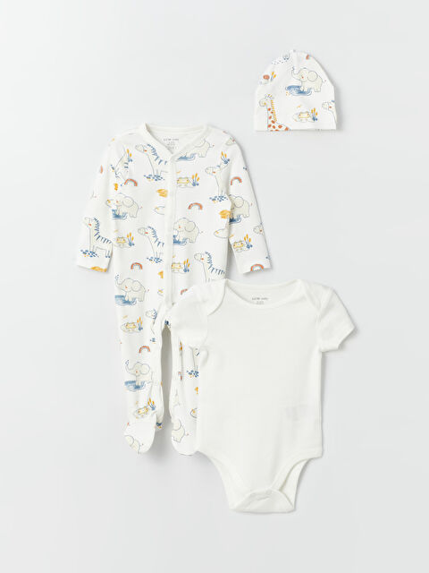 LCW baby Ensemble Imprimé à Manches Longues pour Bébé Garçons, Lot de 3 Pièces - S4AG24Z1-LRA