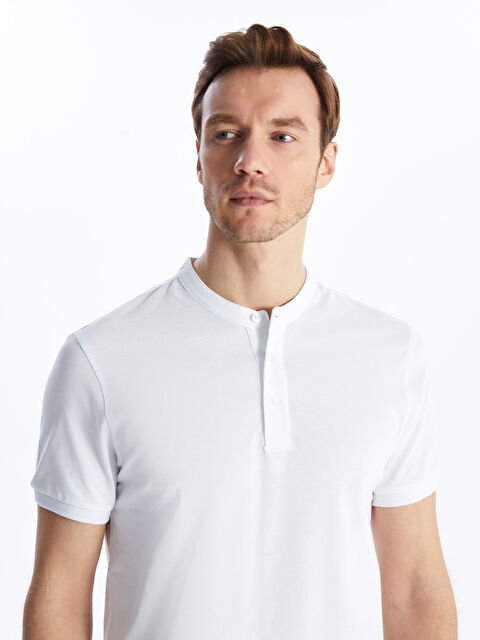 LCWAIKIKI Classic Grandad Collar Pique Men's T-Shirt - S4AG76Z8-Q6K