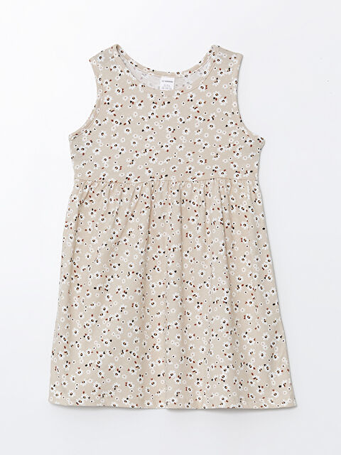 LCW Kids Çiçekli Penye Kız Bebek Elbise - S4AG94Z1-LQY