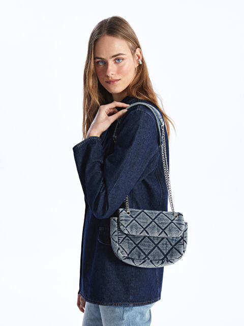 LCW ACCESSORIES Baklava Desenli Kadın Omuz Çantası