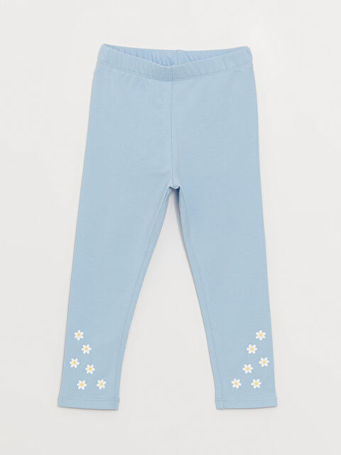 LCW Kids Beli Lastikli Baskılı Kız Bebek Tayt - S4AH48Z1-G4M