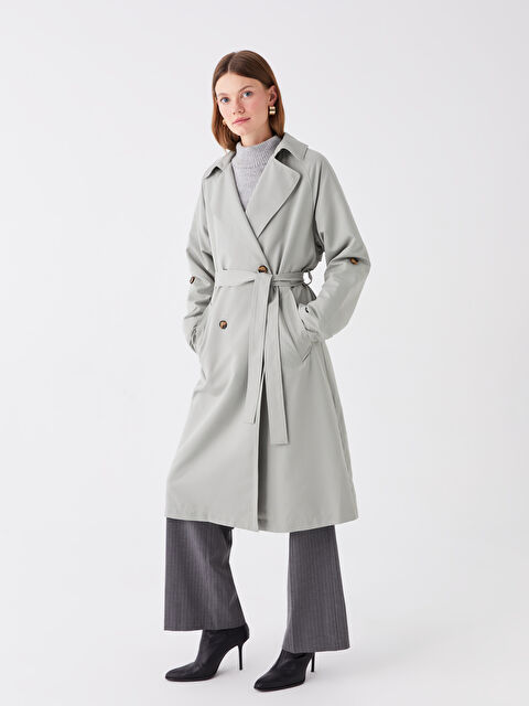 LCWAIKIKI Classic Ceket Yaka Kadın Trençkot - S4AJ95Z8-GBN