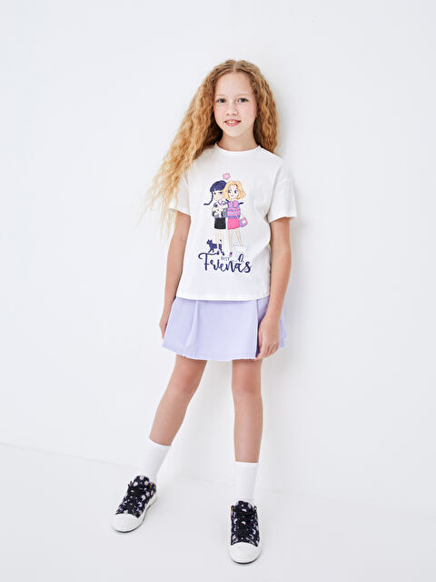 LCW Kids Beli Lastikli Kız Çocuk Şort Etek - S4AK25Z4-VZE