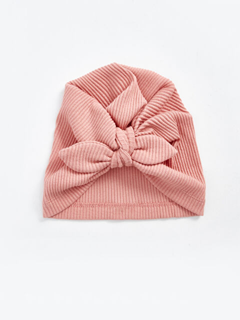 LCW baby قبعة بنات بيبي بتفاصيل عقدة - S4AK64Z1-FJH