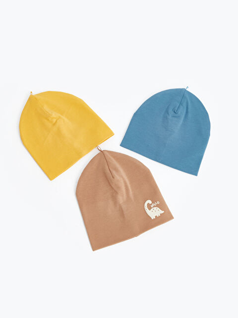 LCW baby Baskılı Erkek Bebek Bere 3'lü - S4AL07Z1-SFU