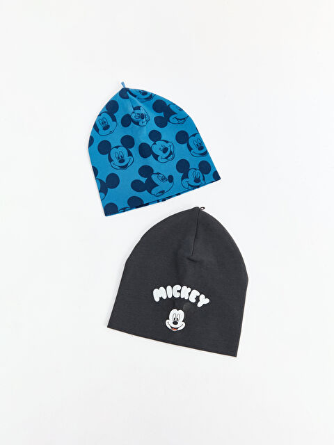 LCW baby Mickey Mouse Baskılı Erkek Bebek Bere 2'li - S4AL13Z1-SFH
